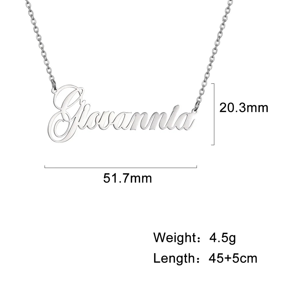 Collier Prénom Personnalisé – Acier Inoxydable Doré ou Argent